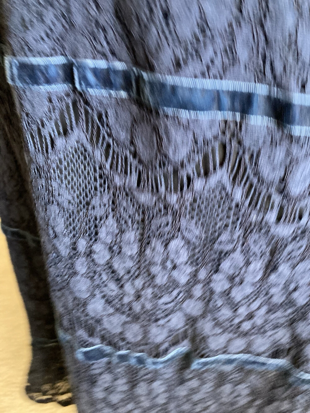 Anthropologie Foxiedox Dress Clarinda Tiered Lace Navy Sz XL orig $148 NWT A305 - Picture 3 of 16